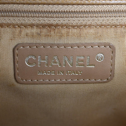 Chanel Petite Shopping Tote Quilted Caviar, Beige, Leather, Shoulder Bag