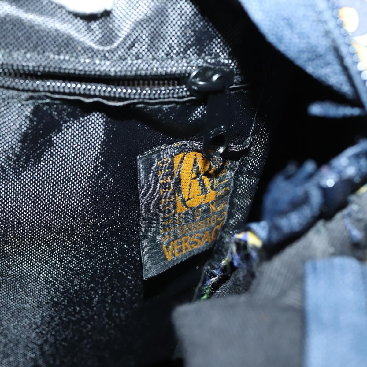 Versace Vintage Shoulder Bag Cotton, GREEN, COTTON, Shoulder bag