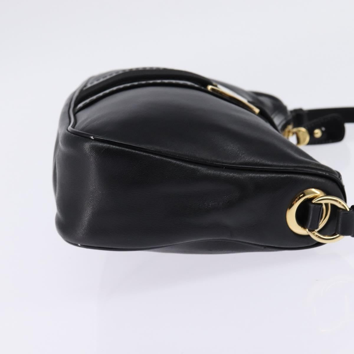 Salvatore Ferragamo Vala Shoulder Bag Leather, BLACK, LEATHER, Shoulder bag