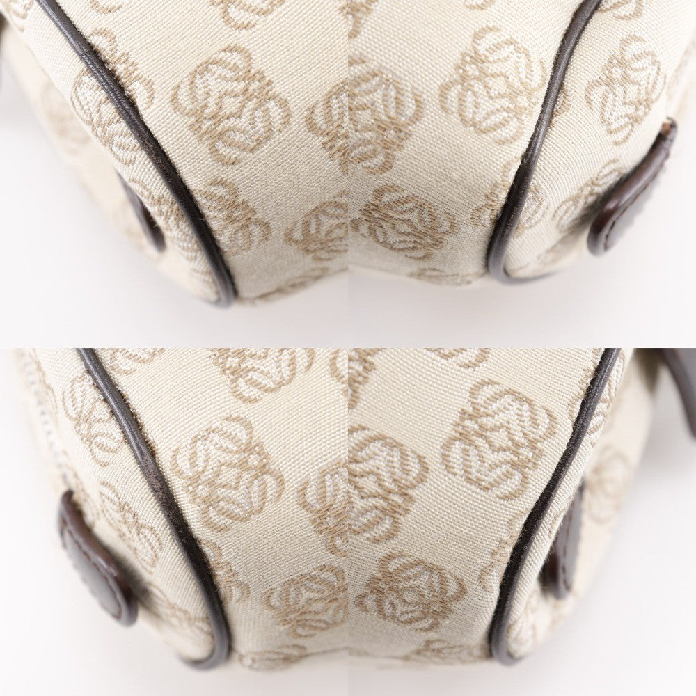 Loewe Vintage Anagram Handbag Canvas with Leather, BEIGE, CANVAS, Tote bag
