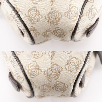 Loewe Vintage Anagram Handbag Canvas with Leather, BEIGE, CANVAS, Tote bag