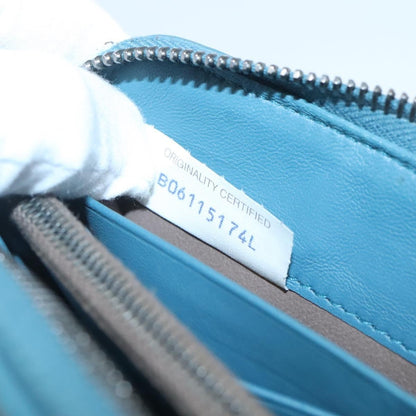Bottega Veneta Intrecciato Wallet Leather, BLUE, LEATHER, Wallets