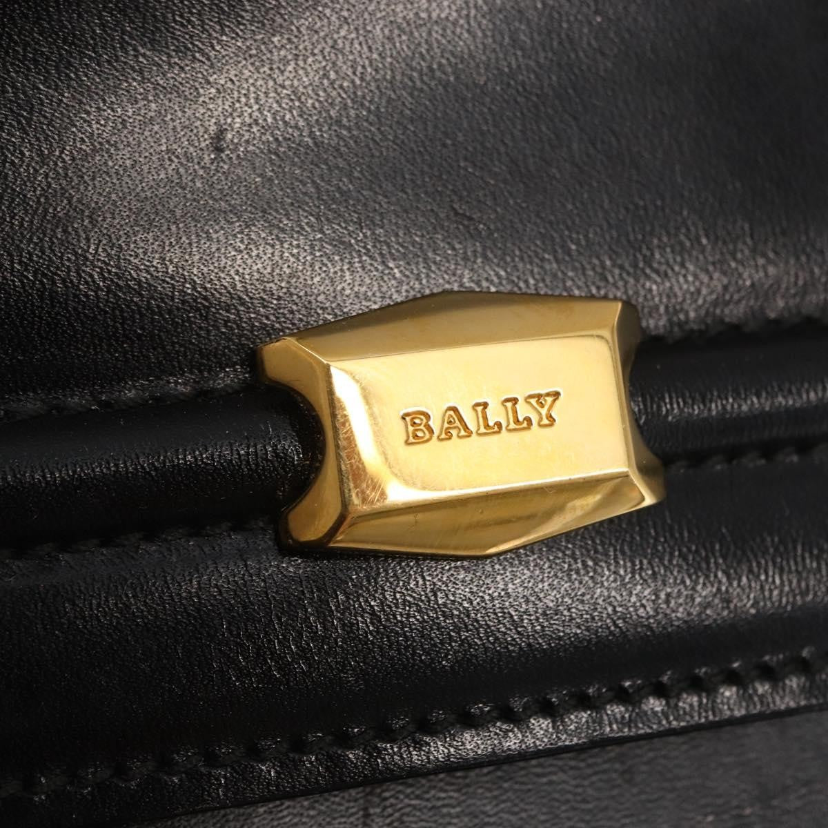 Bally Vintage Handbag Leather, BLACK, LEATHER, Handbag
