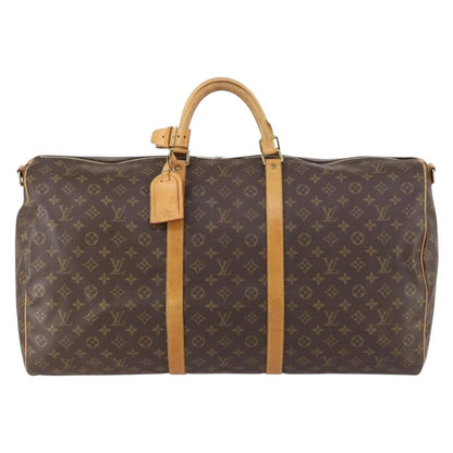 Louis Vuitton Keepall Bandouliere Bag Monogram Canvas, BROWN, CANVAS, Travel bag