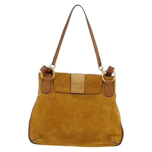 Chloe Lexa Crossbody Bag Suede, GOLD, SUEDE, Shoulder bag
