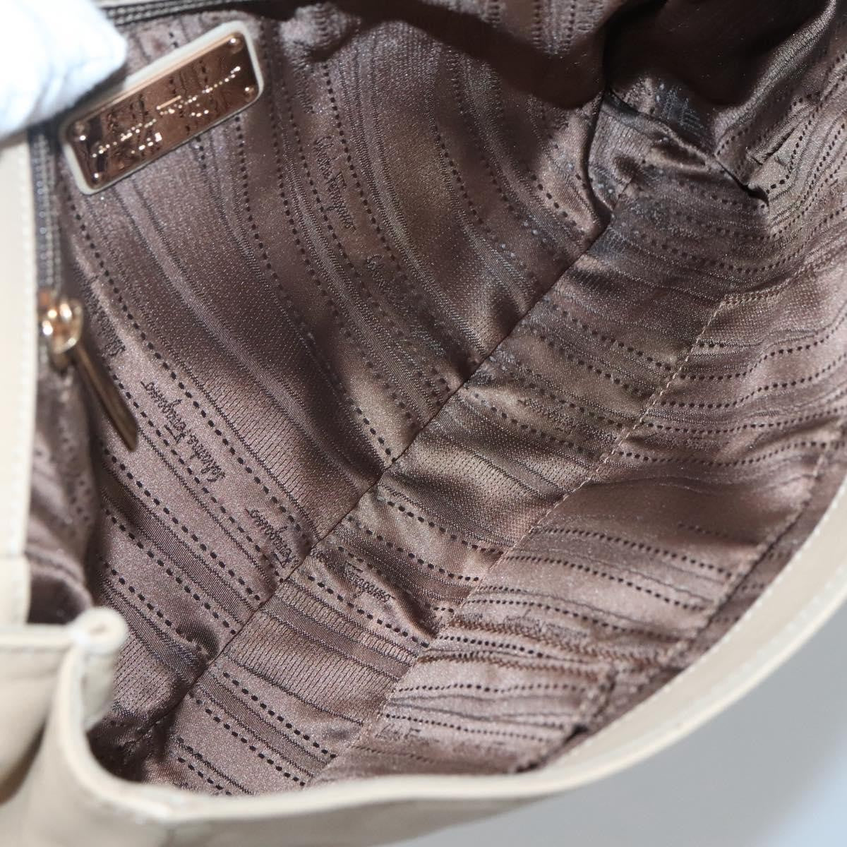 Salvatore Ferragamo Vala Shoulder Bag Leather, BEIGE, LEATHER, Shoulder bag