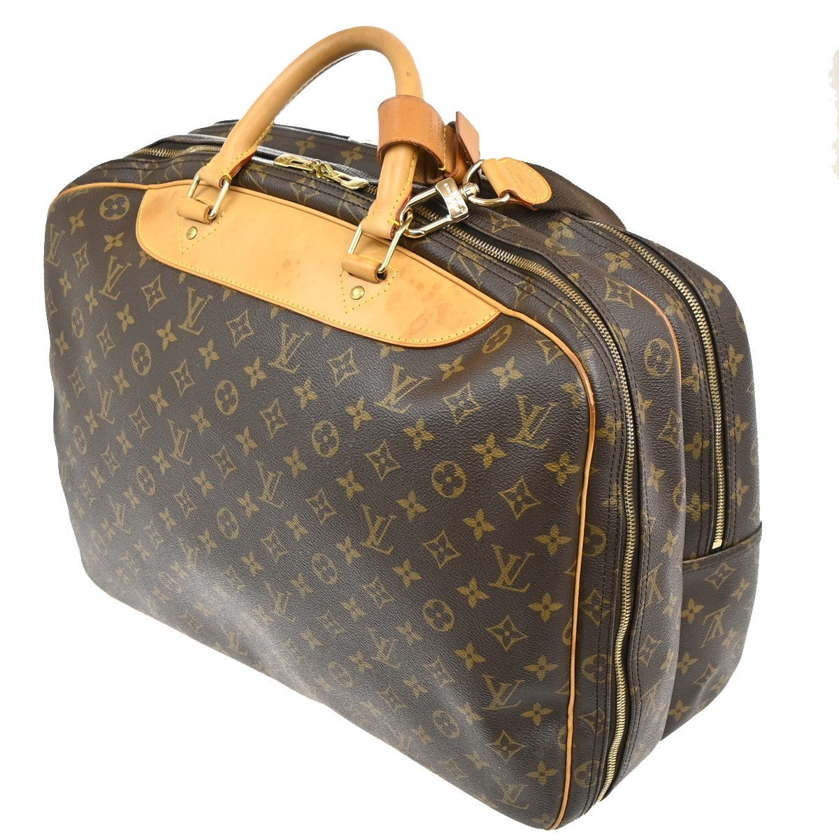 Louis Vuitton Alize Bag Monogram Canvas, BROWN, CANVAS, Travel bag