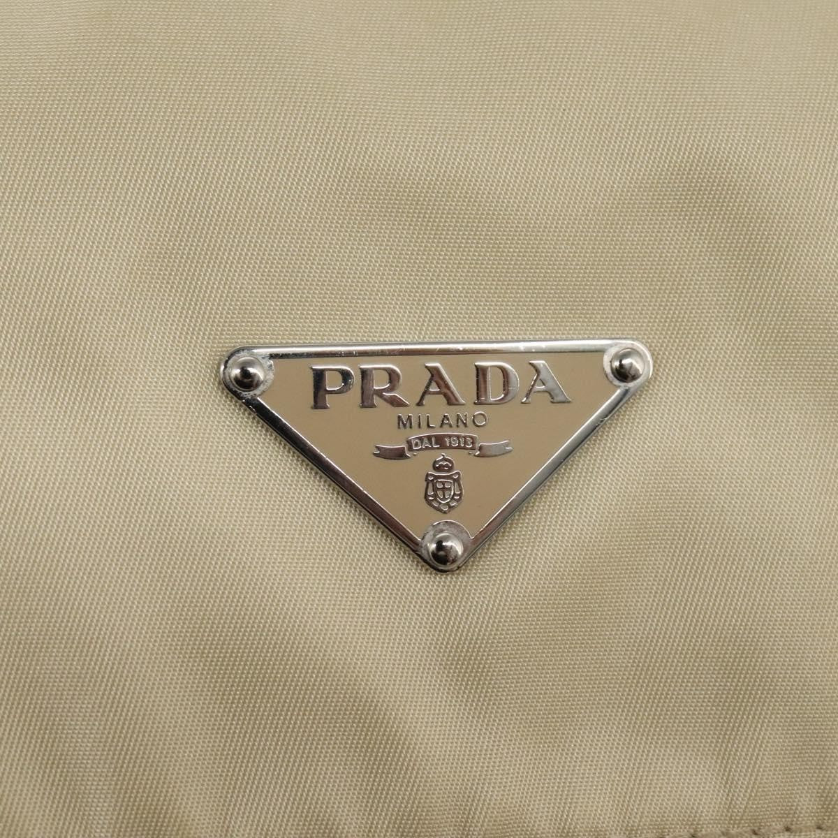 Prada Double Buckle Flap Messenger Bag Tessuto, BEIGE, NYLON, Shoulder bag