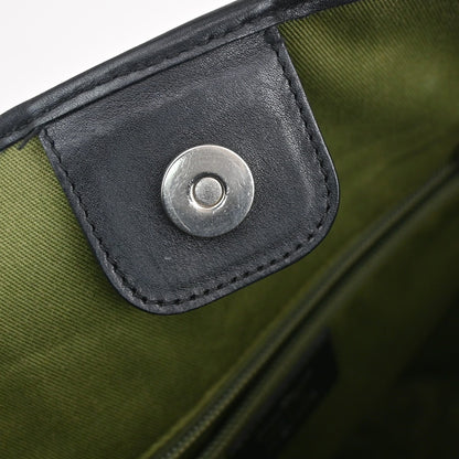 Salvatore Ferragamo Gancini Tote Gancini Canvas, Black, Canvas, Tote Bag