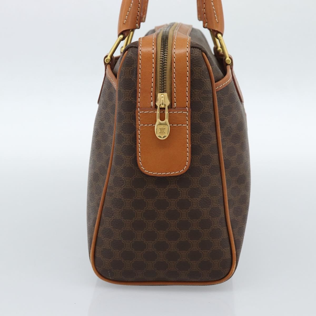 Celine Vintage Macadam Boston bag Canvas, Brown, Canvas, Handbag