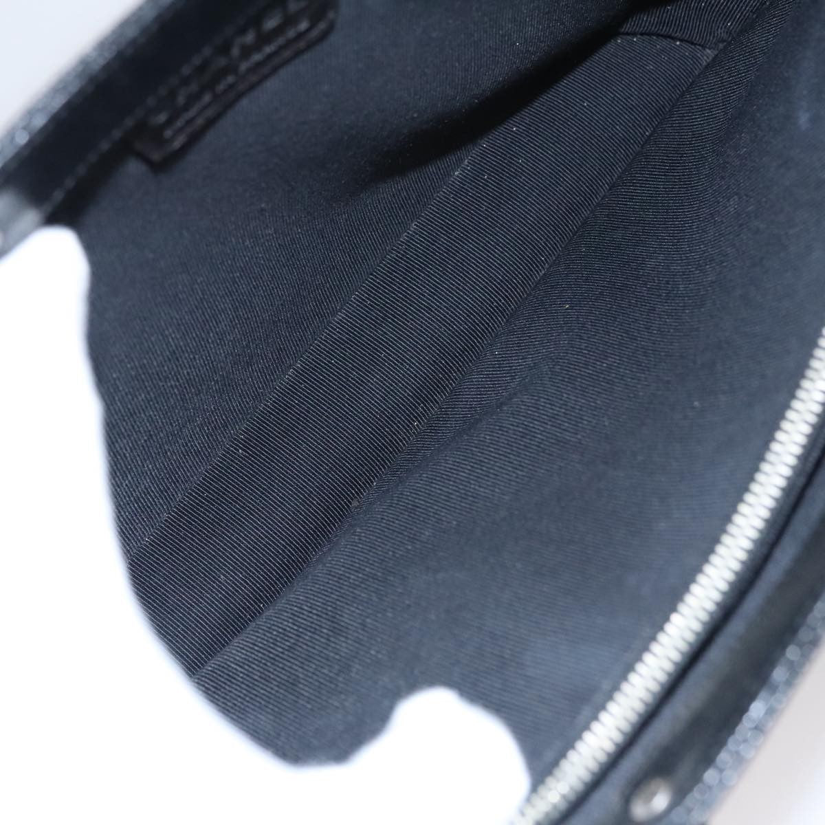 Chanel Vintage Metal Ring Tote Leather, BLACK, LEATHER, Tote bag