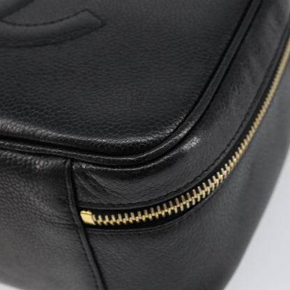 Chanel Vintage Timeless Zip Around Vanity Case Caviar, BLACK, LEATHER, Clutche & pouche