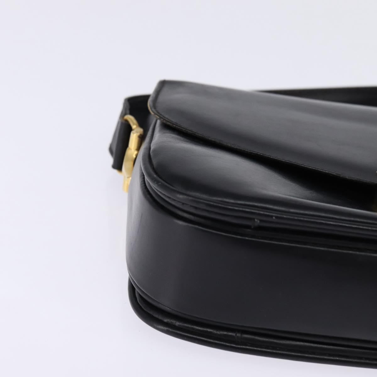 Celine Horse Carriage Shoulder bag Leather, BLACK, LEATHER, Shoulder bag