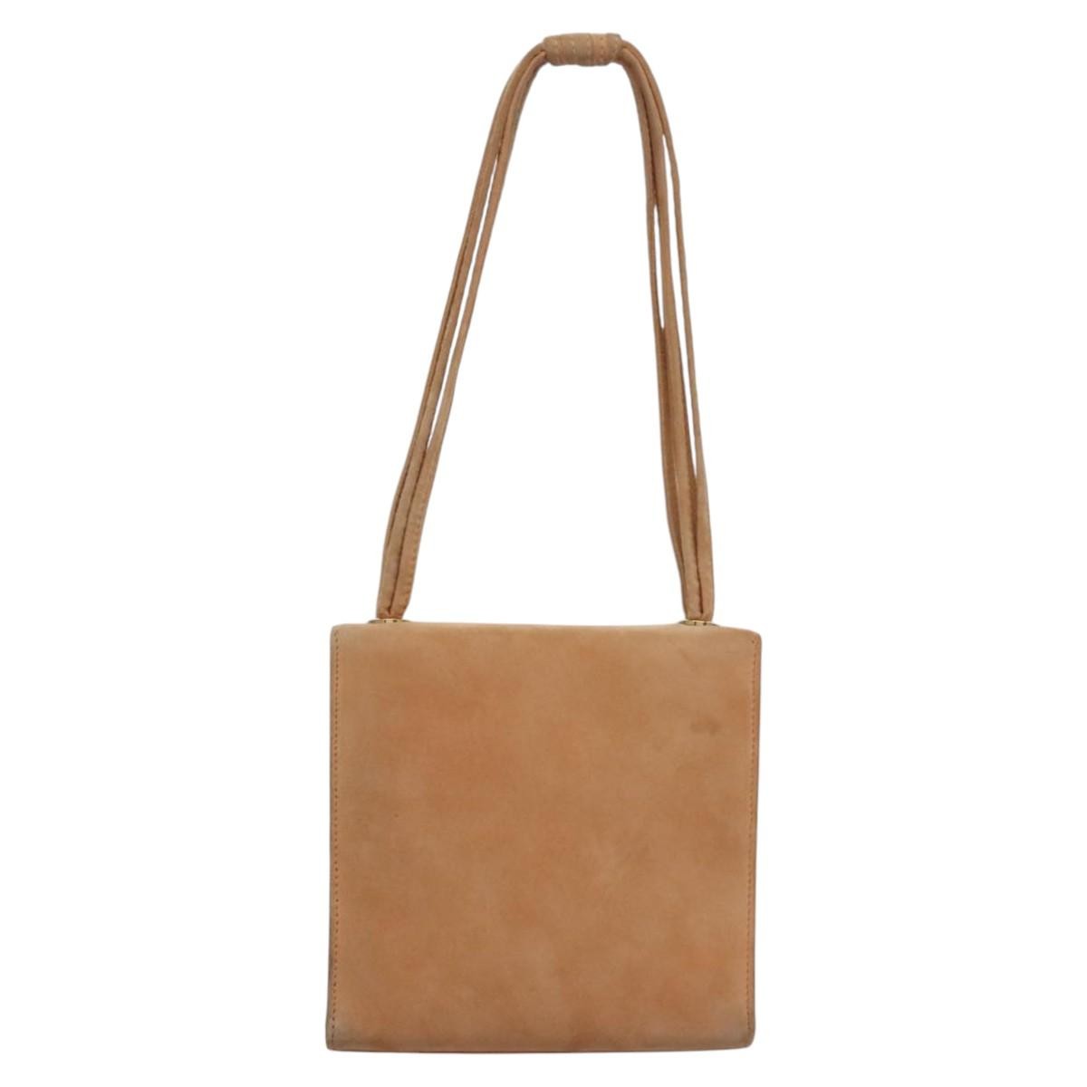 Chanel Flap Crossbody Bag Suede Patchwork, BEIGE, SUEDE, Crossbody bag