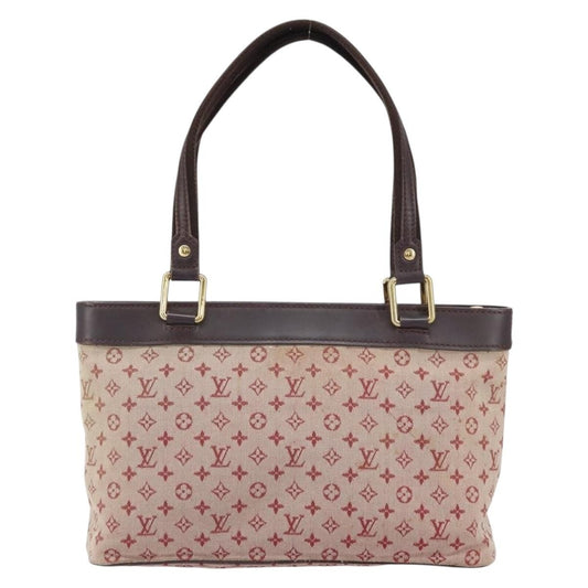 Louis Vuitton Lucille Handbag Mini Lin, RED, CANVAS, Handbag