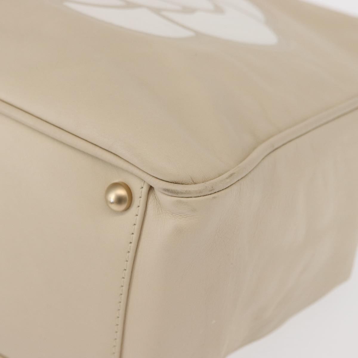 Chanel Camellia Tote Leather, BEIGE, LEATHER, Tote bag