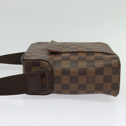 Louis Vuitton Olav Handbag Damier, BROWN, CANVAS, Shoulder bag