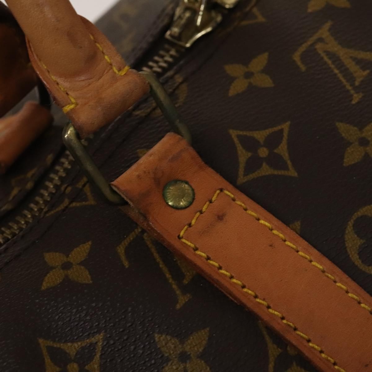 Louis Vuitton Keepall Bag Monogram Canvas, BROWN, CANVAS, Travel bag