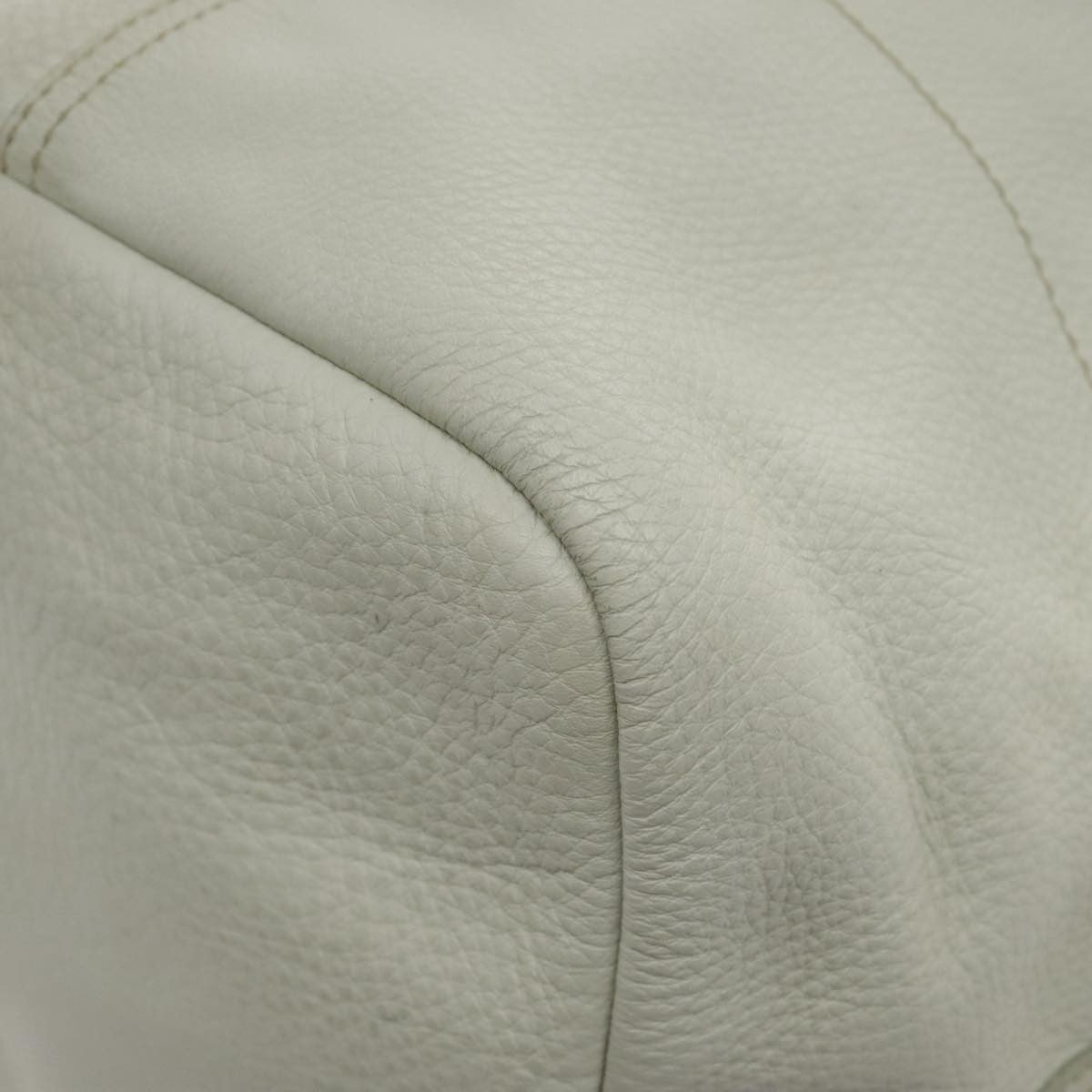 Prada Vintage Handbag Leather, WHITE, LEATHER, Handbag