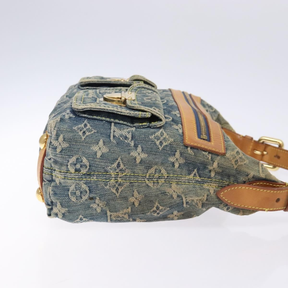 Louis Vuitton Baggy Handbag Denim, BLUE, DENIM_JEANS, Handbag