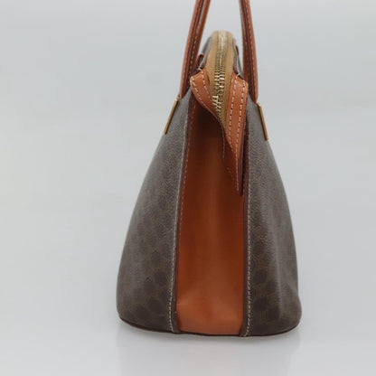 Celine Macadam Handbag Macadam with leather, BROWN, CANVAS, Handbag