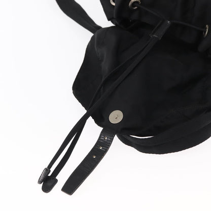 Prada Double Front Pocket Backpack Tessuto, BLACK, NYLON, Backpack