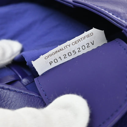 Bottega Veneta Cassette Crossbody Bag Maxi Intrecciato Fringe Leather, PURPLE, LEATHER, Crossbody bag