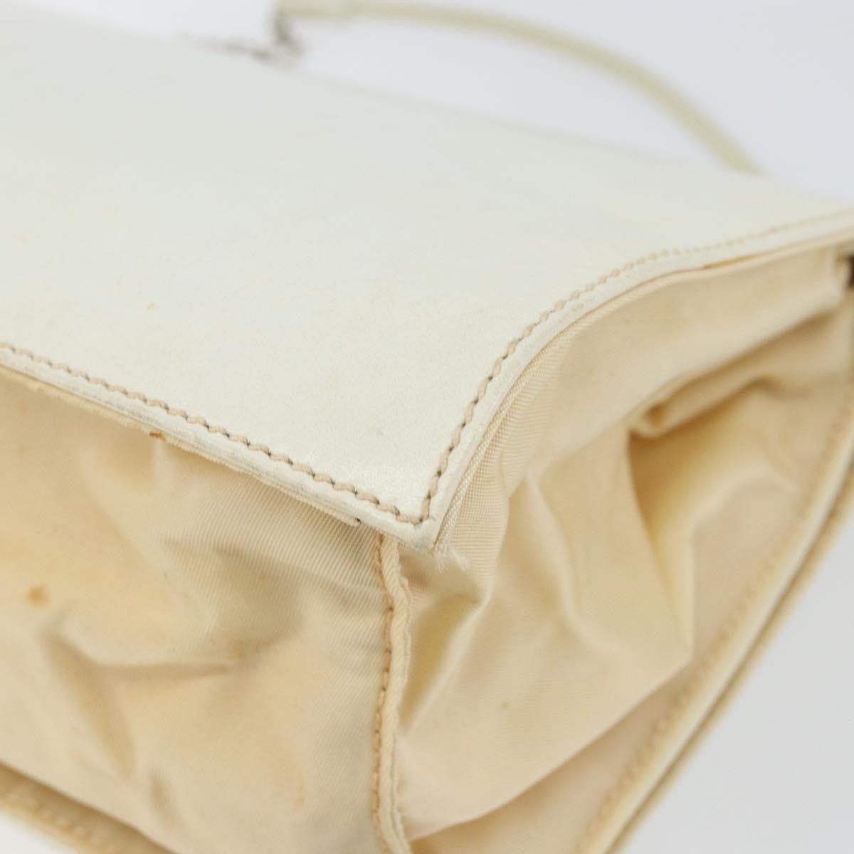 Prada Vintage Shoulder Bag Leather, WHITE, LEATHER, Shoulder bag