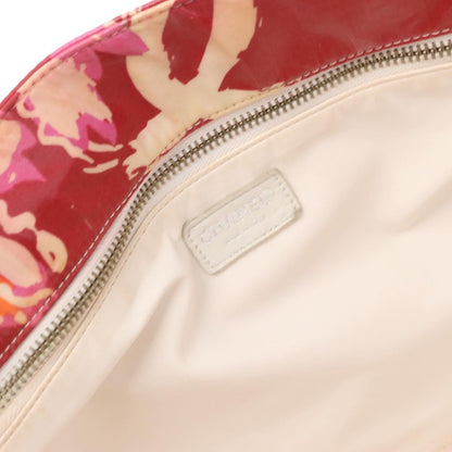 Chanel Vintage Floral Tote Canvas, RED, CANVAS, Tote bag