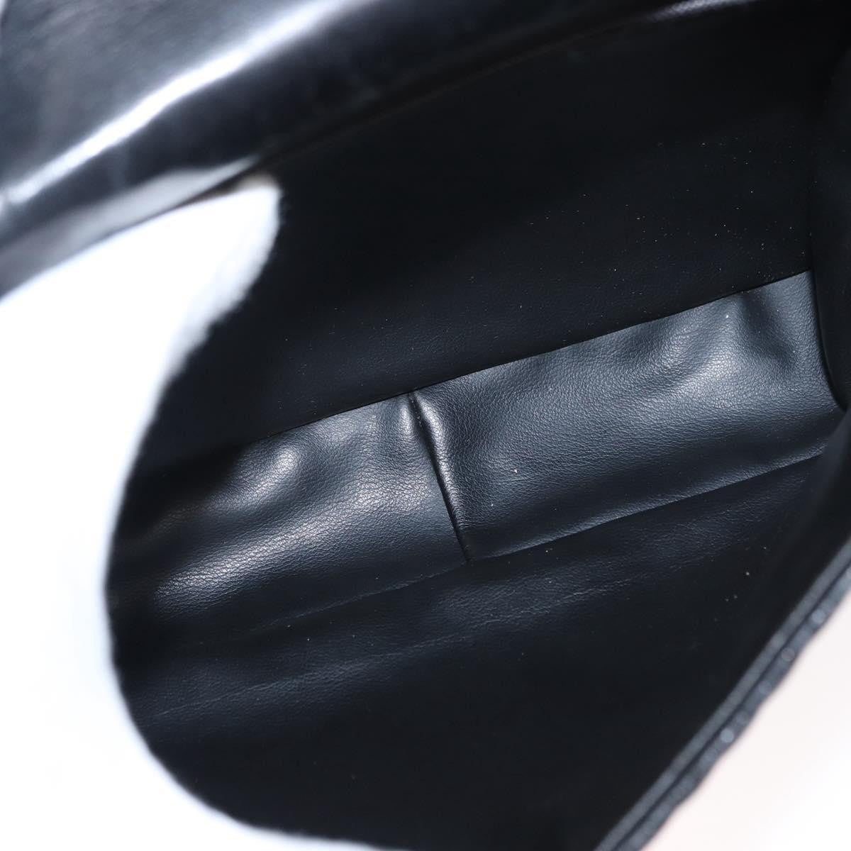 Bally Vintage Chain Shoulder Bag Quilted Leather, BLACK, LEATHER, Shoulder bag