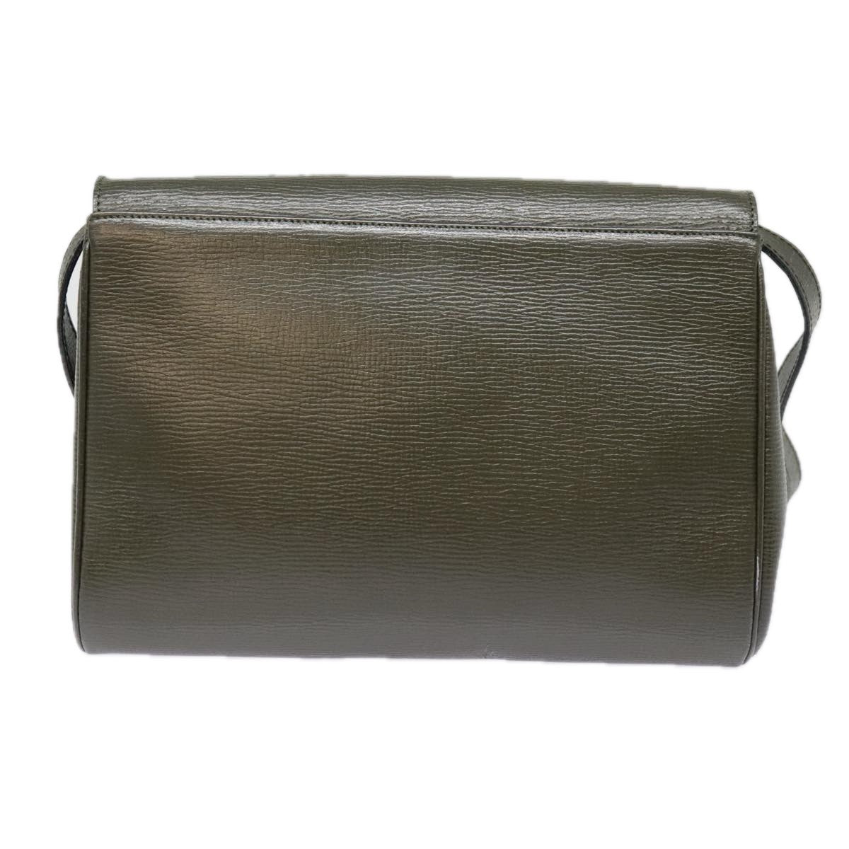 Celine Vintage Circle Logo Crossbody Bag Leather, KHAKI, LEATHER, Crossbody bag