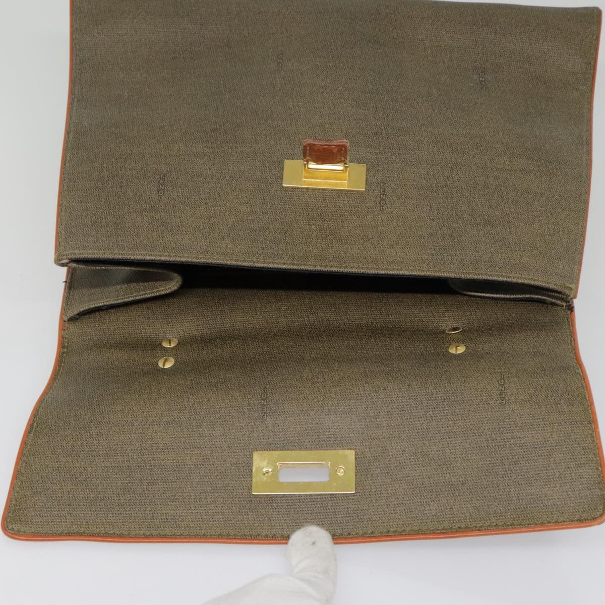 Fendi Vintage Top Handle Bag PVC, BROWN, PVC, Handbag