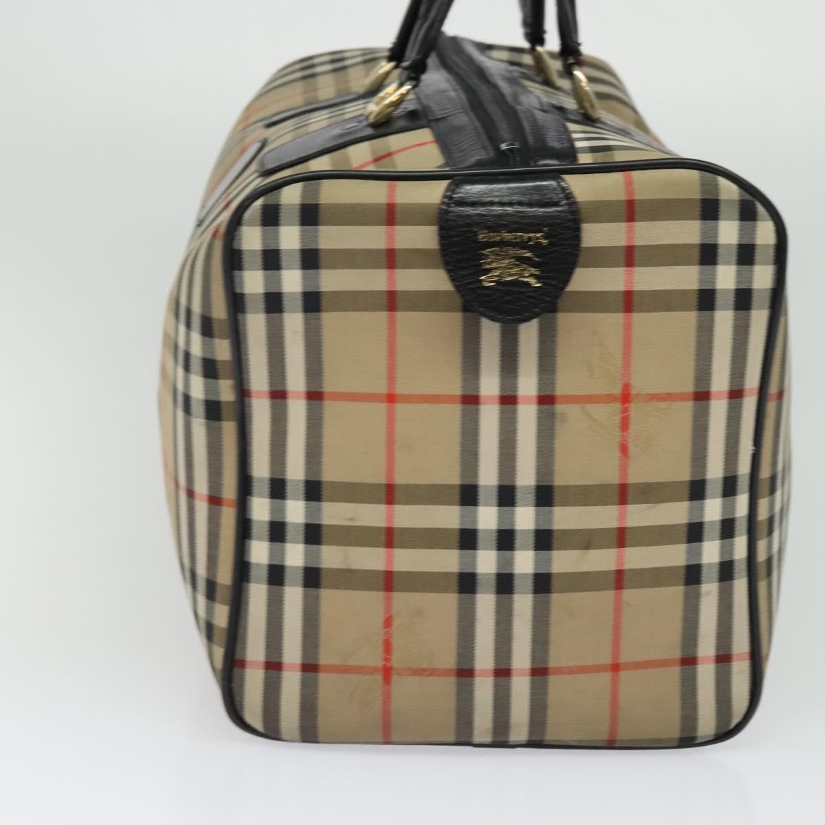 Burberry Nova check boston bag Canvas, BEIGE, CANVAS, Travel bag