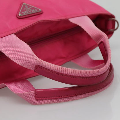 Prada Vela Convertible Tote Tessuto, PINK, NYLON, Tote bag