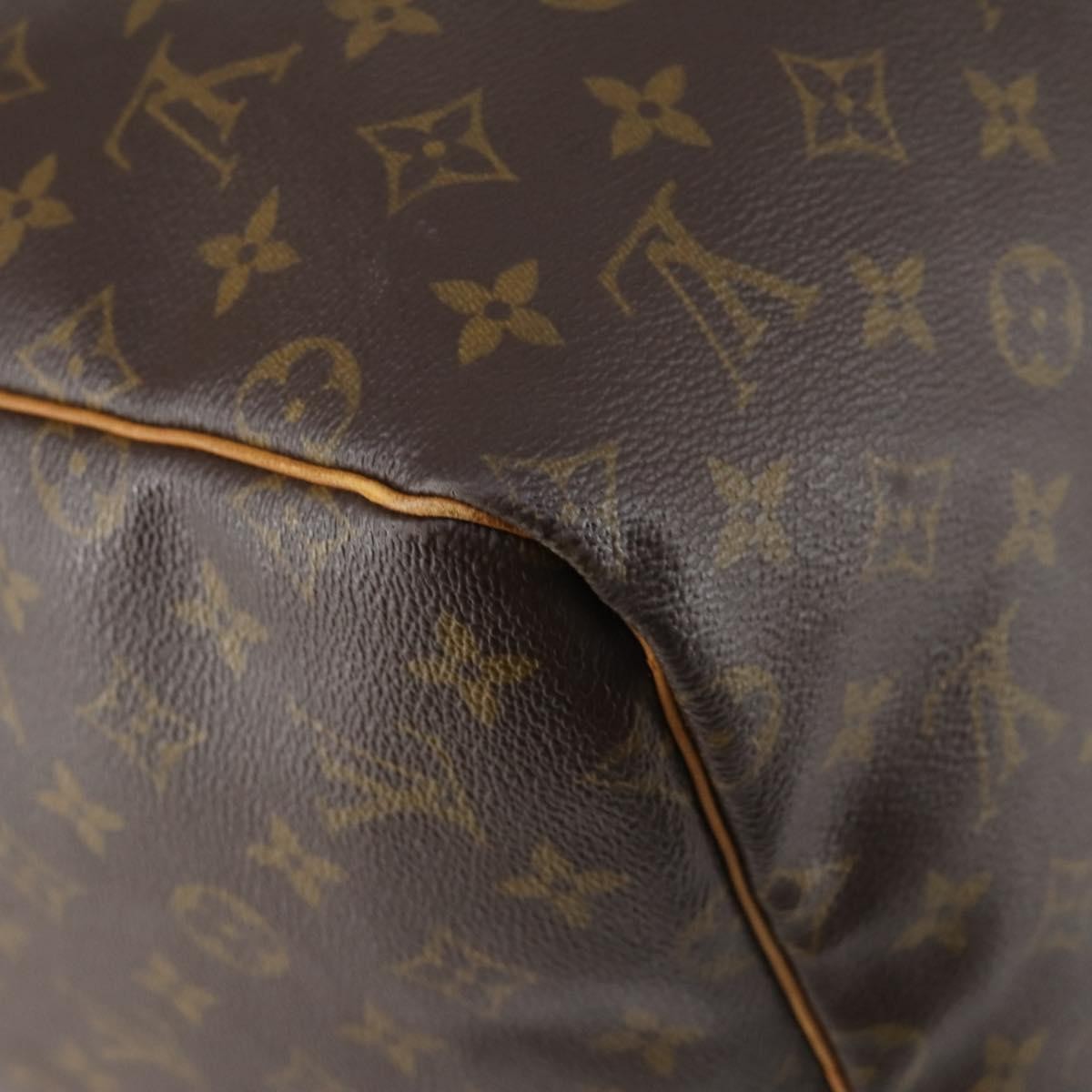 Louis Vuitton Keepall Bag Monogram Canvas, BROWN, CANVAS, Travel bag