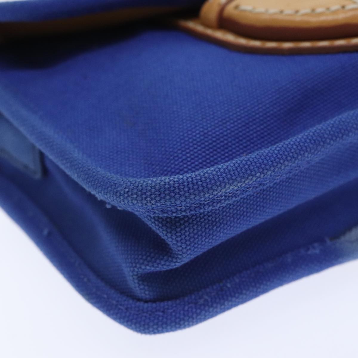 Prada Push Lock Flap Shoulder Bag Canvas, BLUE, CANVAS, Shoulder bag