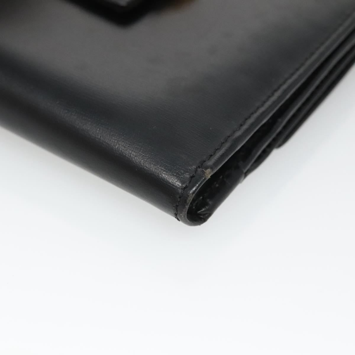 Celine Circle Logo Compact Wallet Leather, BLACK, LEATHER, Wallets