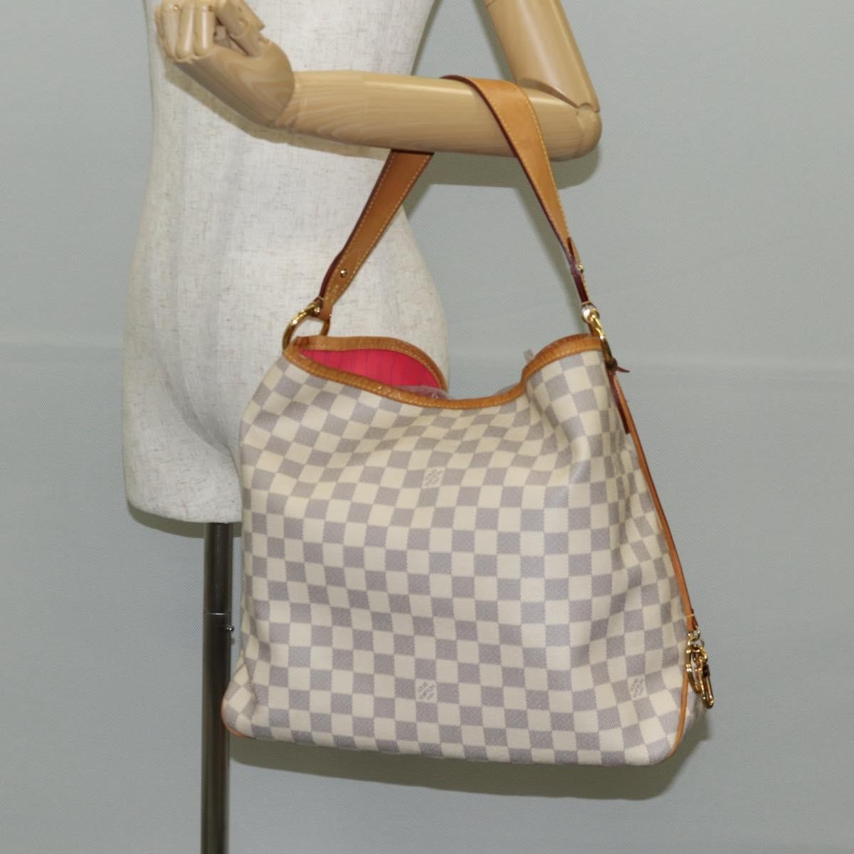 Louis Vuitton Delightful NM Handbag Damier, WHITE, CANVAS, Handbag
