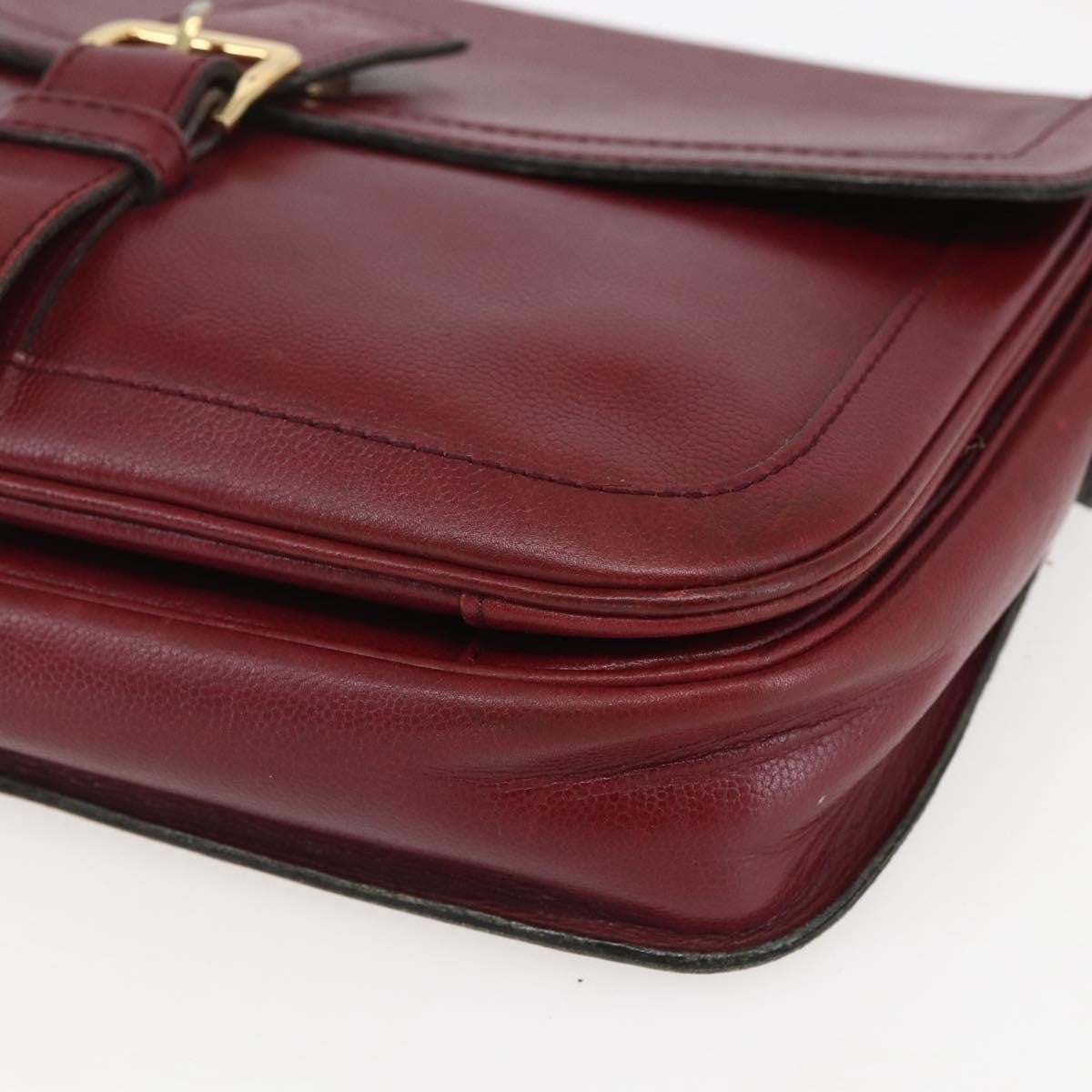 Saint Laurent Vintage Shoulder Bag Leather, RED, LEATHER, Shoulder bag