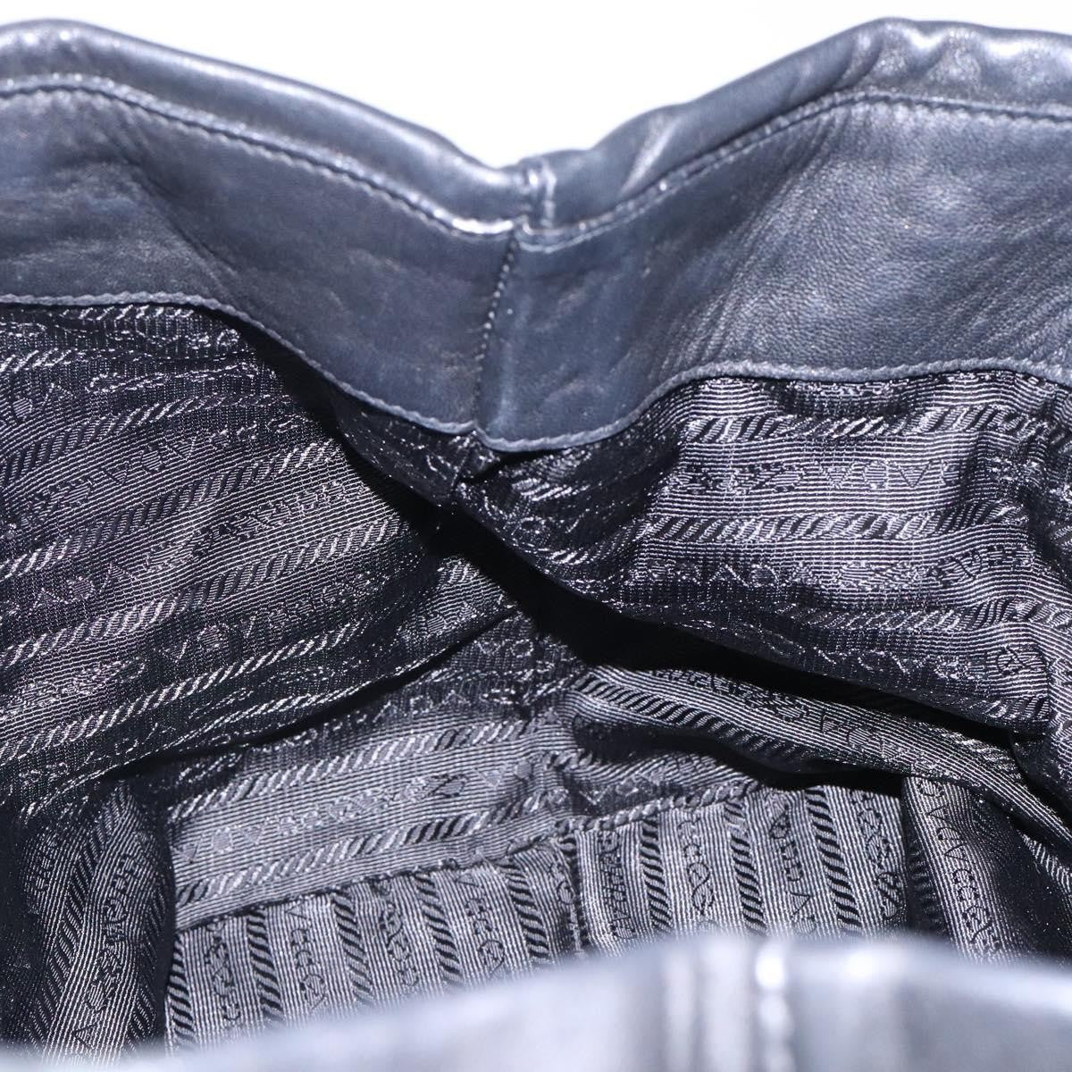 Prada Bow Tote Leather, BLACK, LEATHER, Handbag