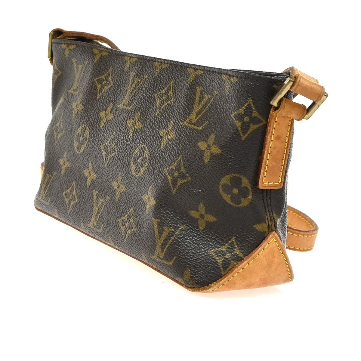 Louis Vuitton Trotteur Handbag Monogram Canvas, Brown, Canvas, Shoulder Bag