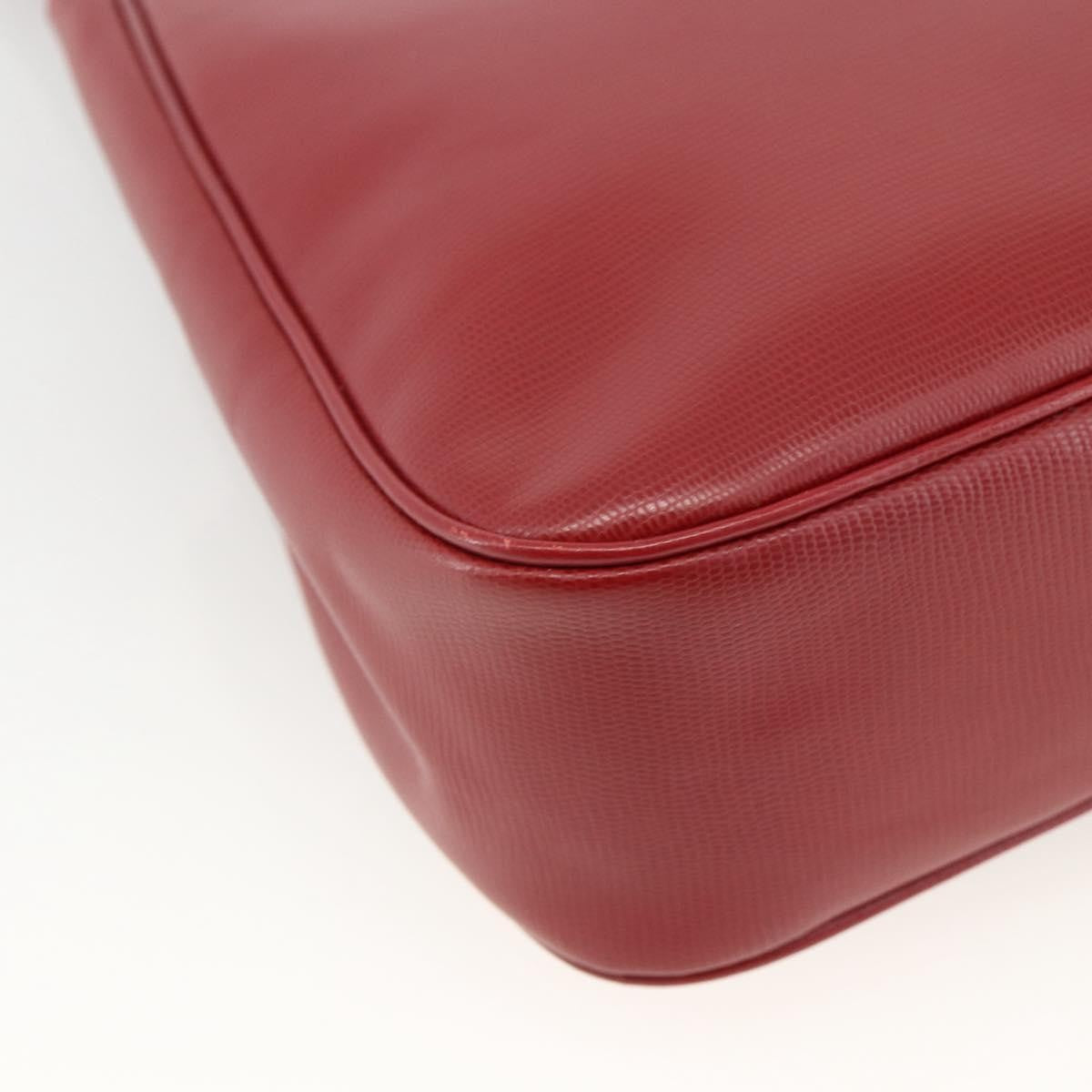Celine Circle logo Leather, Burgundy, Leather, Tote Bag
