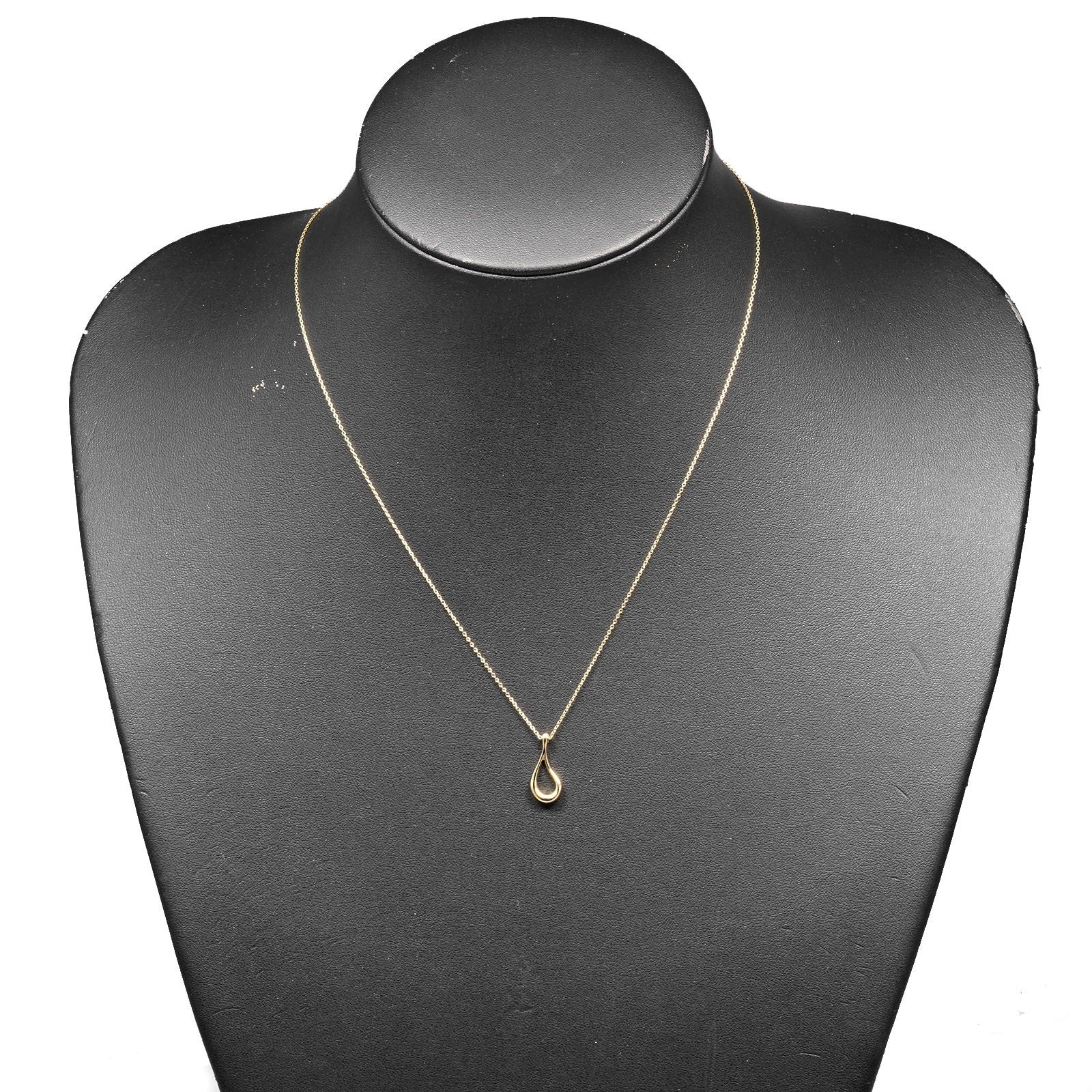 Tiffany & Co. Open Teardrop Pendant Necklace 18K Yellow Gold, GOLD, YELLOW_GOLD, Necklace