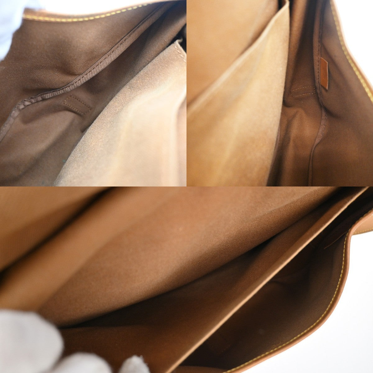 Louis Vuitton Saumur Handbag Monogram Canvas, BROWN, CANVAS, Shoulder bag