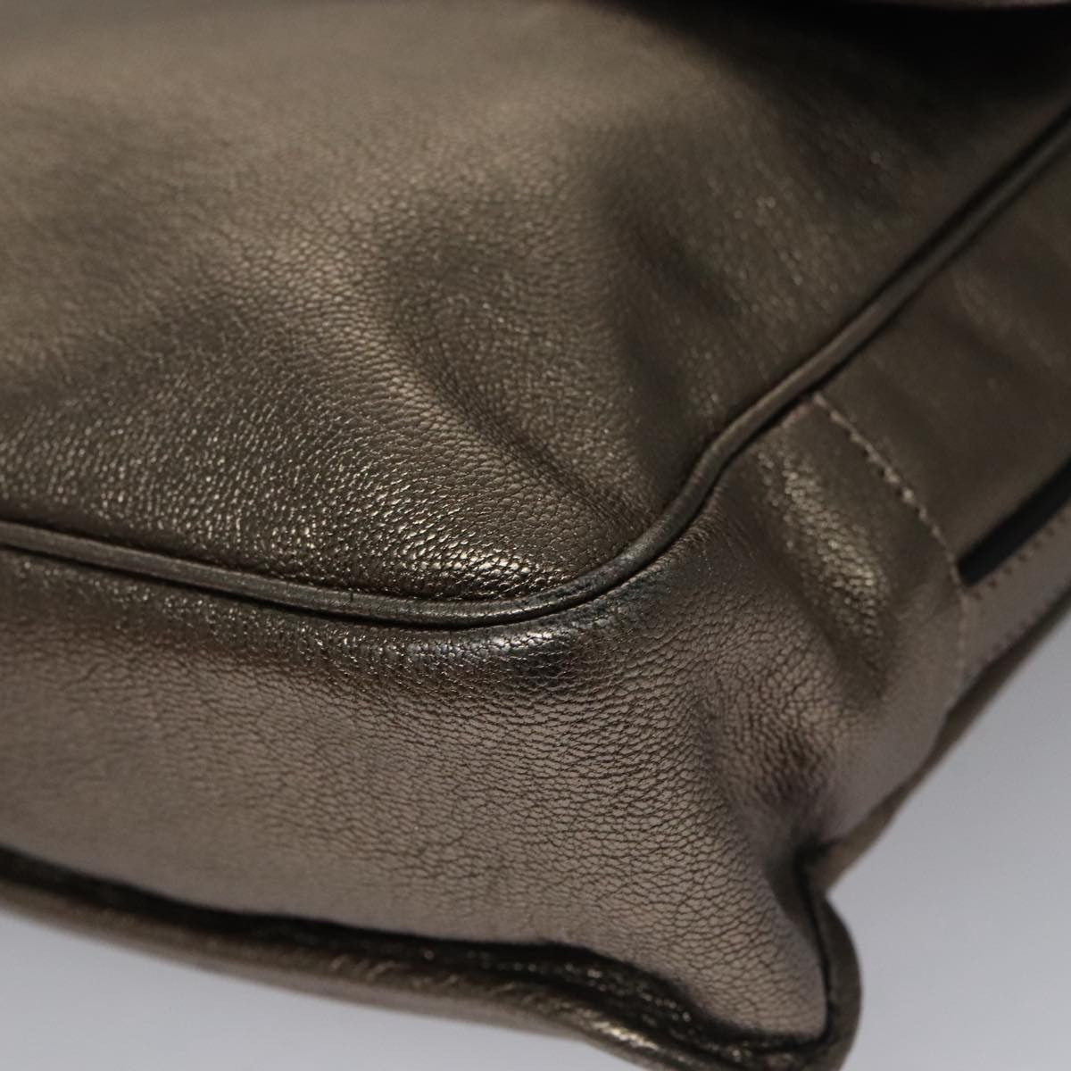 Loewe Anagram handbag Leather, METALLIC, LEATHER, Handbag