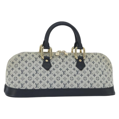 Louis Vuitton Alma Handbag Mini Lin, BLUE, CANVAS, Handbag