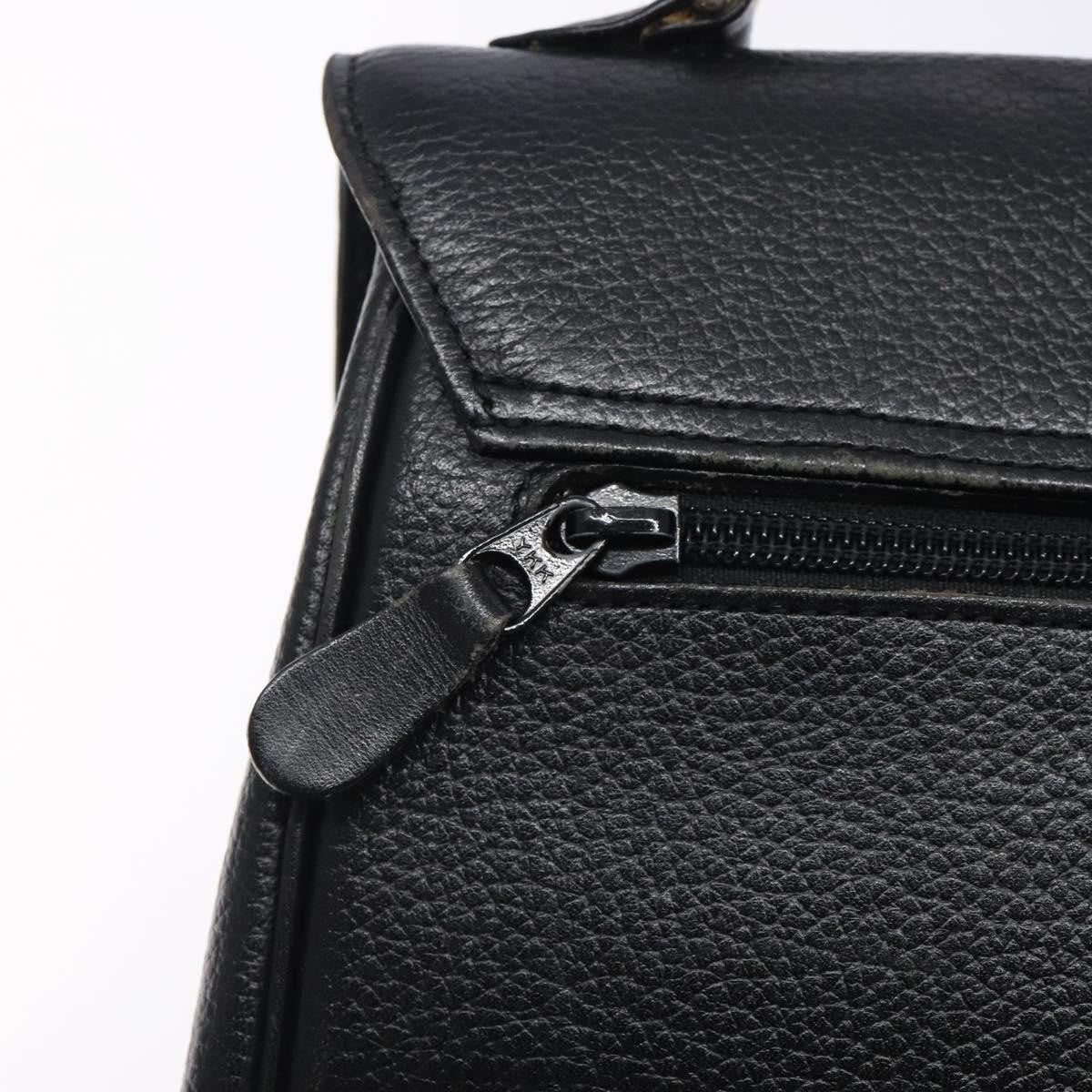 Burberry Vintage Handbag Leather, BLACK, LEATHER, Handbag