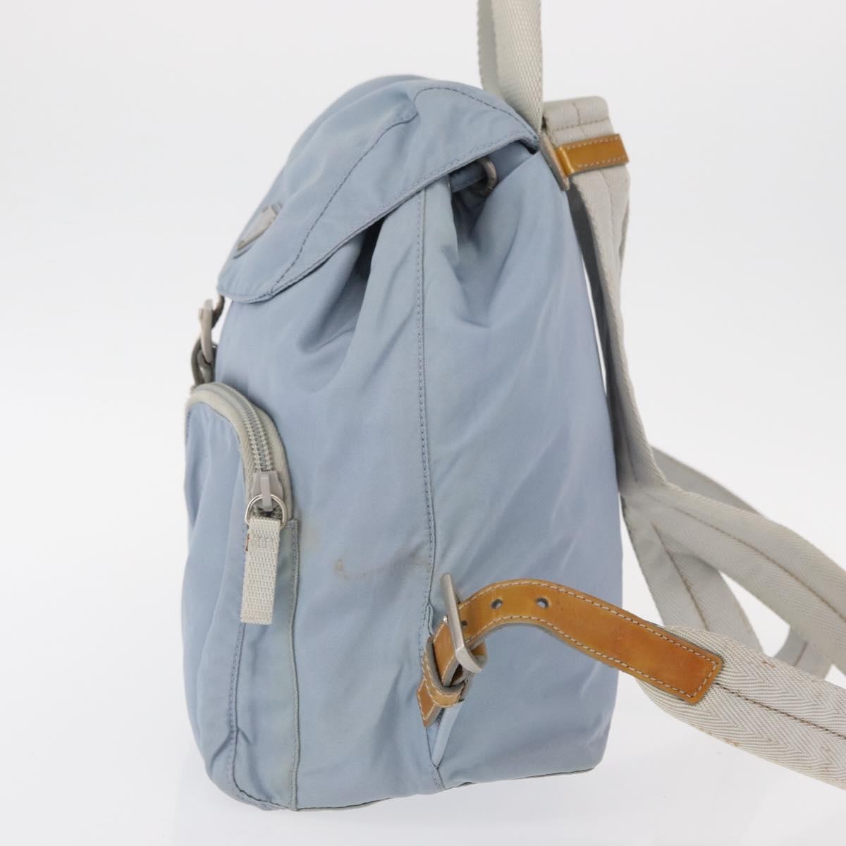 Prada Double Front Pocket Backpack Tessuto, BLUE, NYLON, Backpack