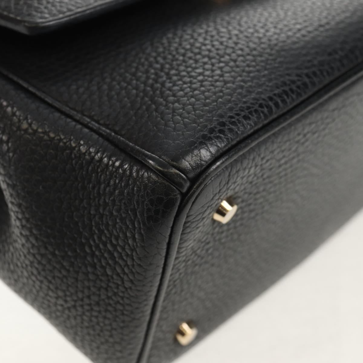 Christian Dior Lady Dior Bag Leather, BLACK, LEATHER, Handbag