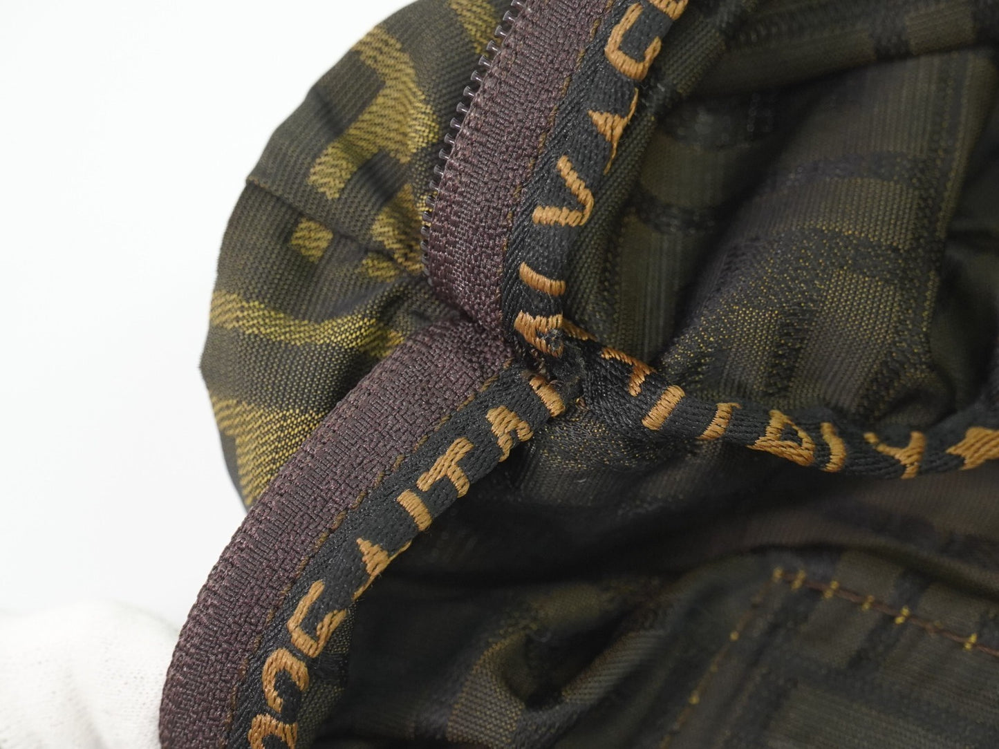 Fendi Vintage Zucca Handbag Zucca, BROWN, CANVAS, Handbag